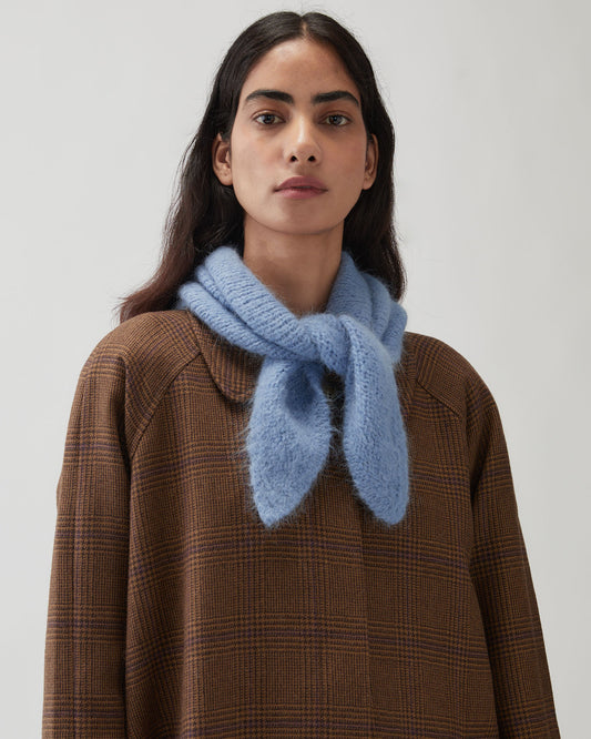 Triangle Scarf Alpaca Blend Blue