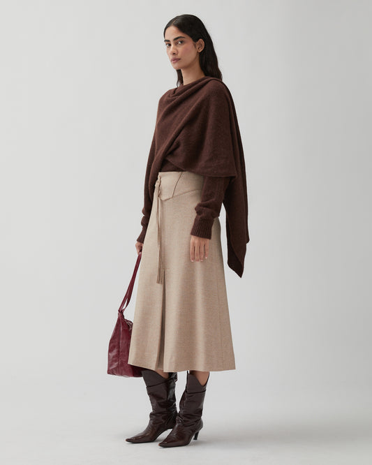 Boone Skirt Alpaca Wool Blend Speckle