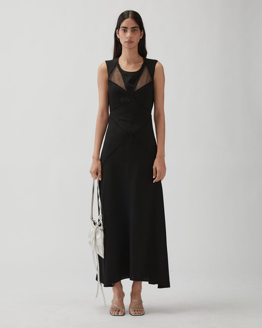 Sadie Dress Crepe Twill Viscose Black