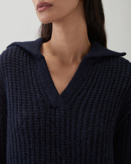 Alison Sweater Chunky Alpaca Navy