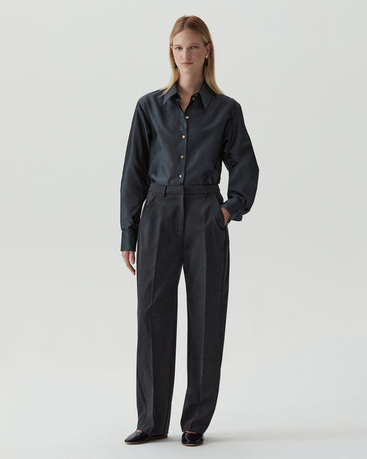 Sidney Trousers Wool Suiting Charcoal