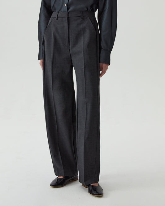 Sidney Trousers Wool Suiting Charcoal