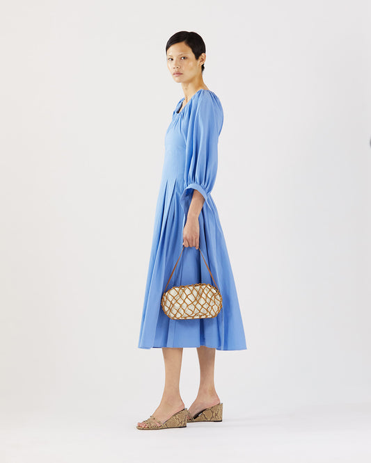 Greta Dress Organic Cotton Blue