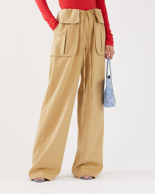 Sonia Trousers Tencel Blend Suiting Beige