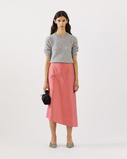 Eva Skirt Silk Taffeta Coral