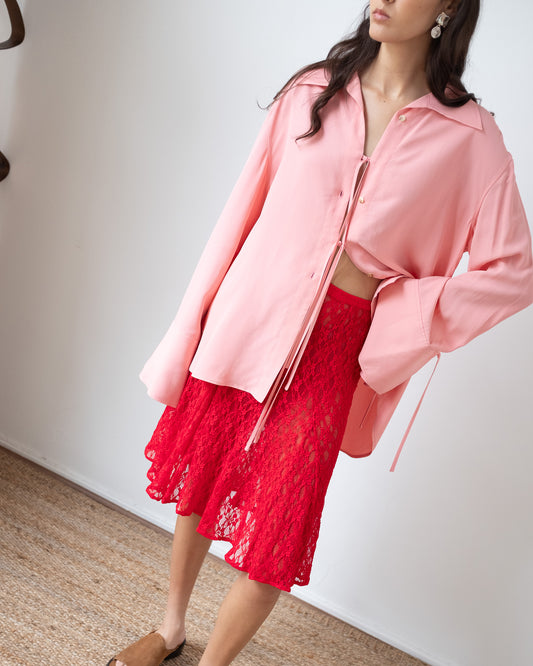 Saskia Shirt Crepe Viscose Pink