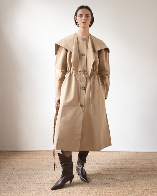 Alana Trenchcoat Taffeta Sand