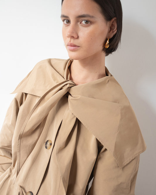 Alana Trenchcoat Taffeta Sand