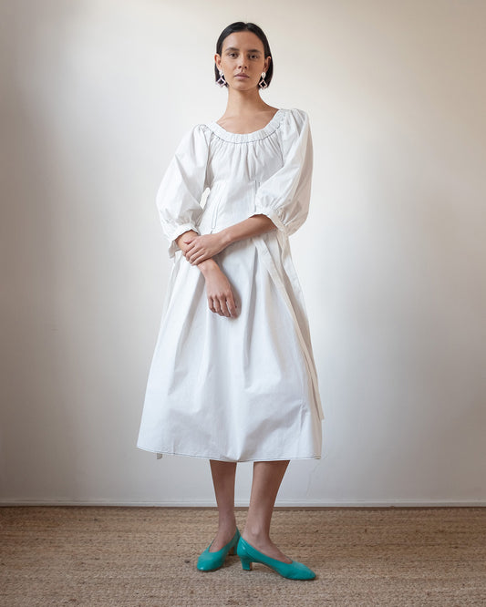 Greta Dress Organic Cotton Off-White