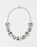 Squiggle Necklace Silver Plated