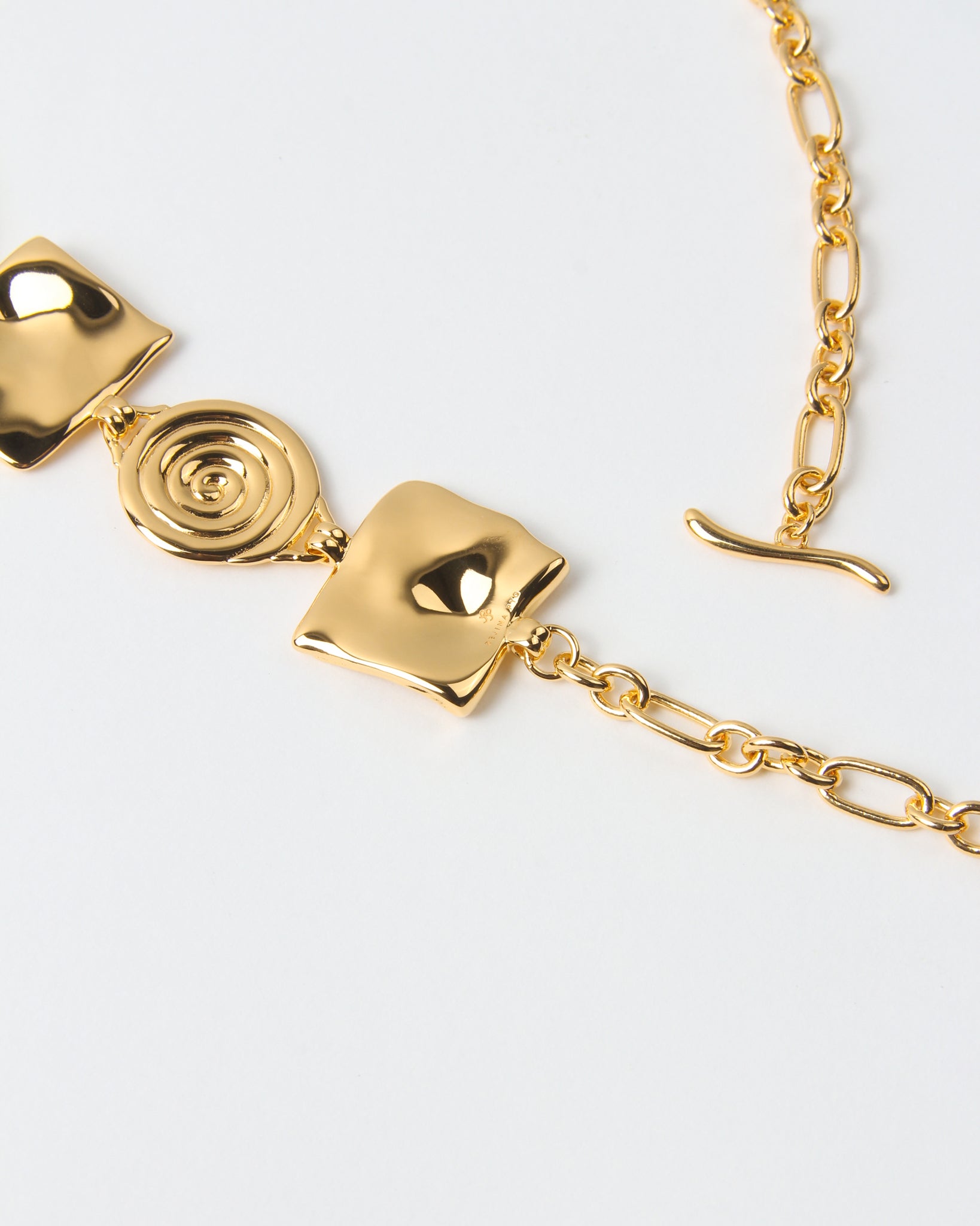 Squiggle Necklace Gold Plated