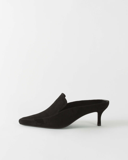 Kitten Mule Suede Black