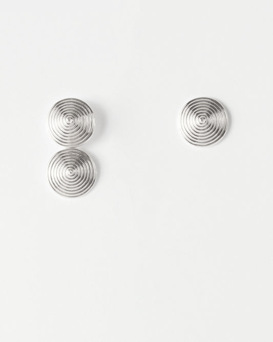 Asymmetric Spin Earrings Silver Plated