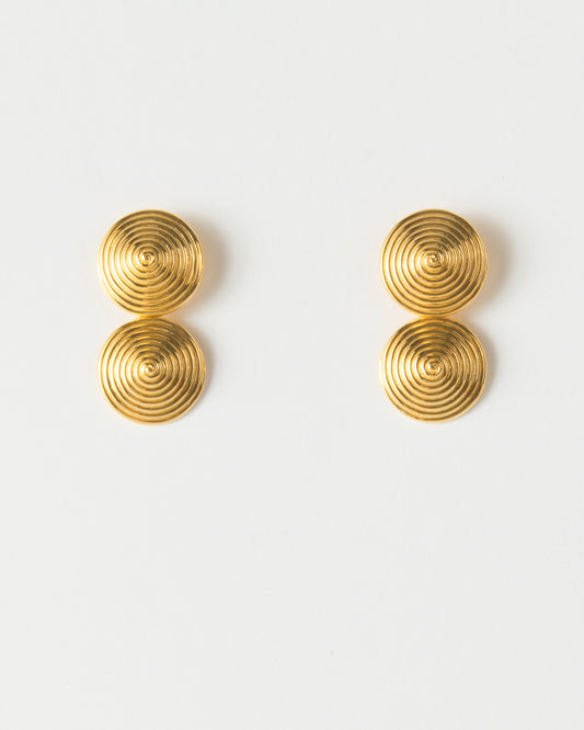 Double Spin Earrings Gold Plated