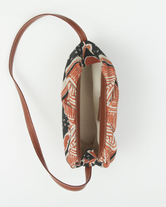 Sonny Bag Linen Print Brown