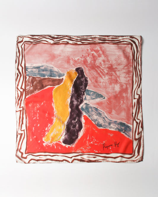 Munch x Rejina Pyo Silk Scarf Print Red