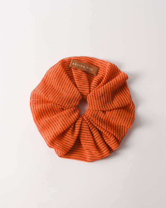 Scrunchie Mesh Stripe Orange