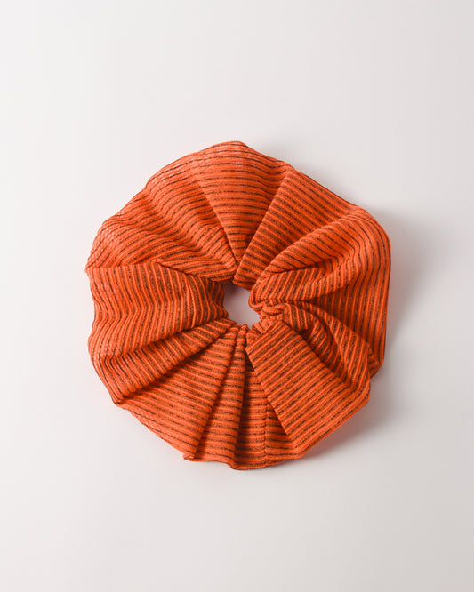 Scrunchie Mesh Stripe Orange