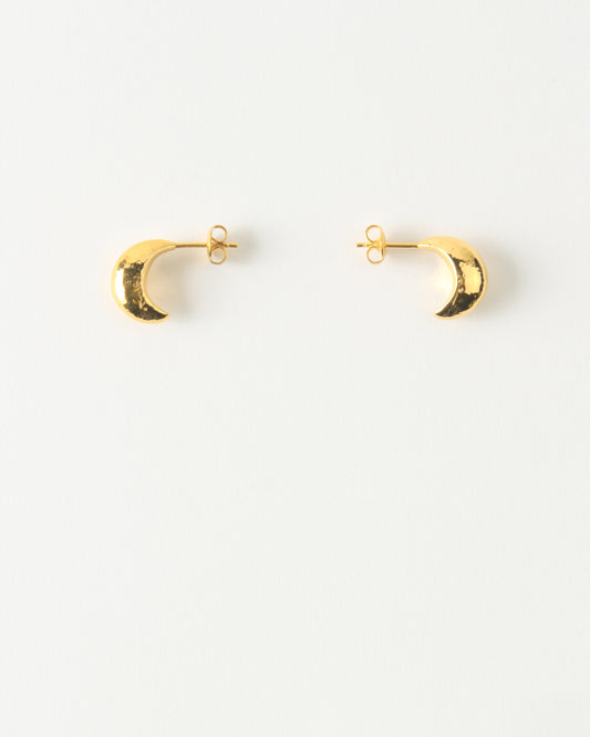 Mini Moon Hoops Gold Plated