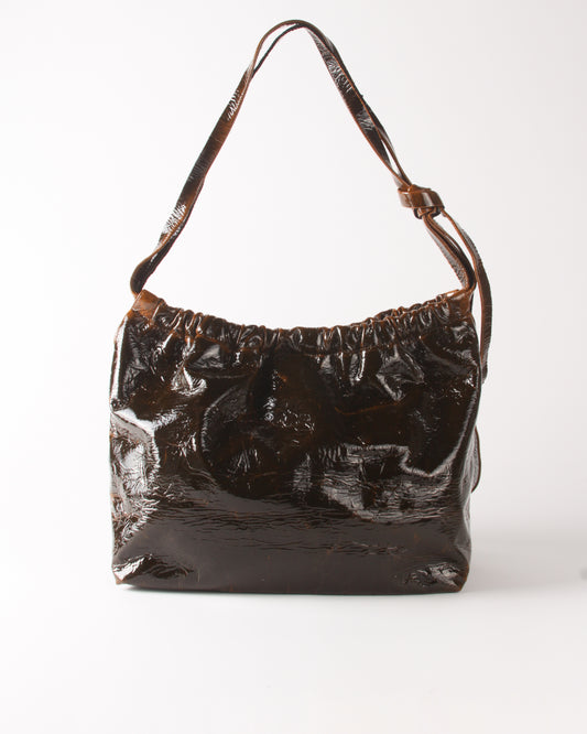 Felix Tote Italian Wool Laminated Brown