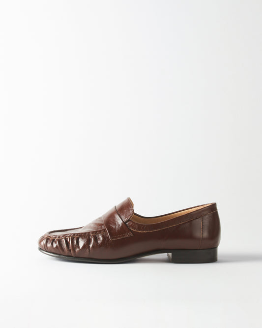 Ruched Loafer Leather Moka