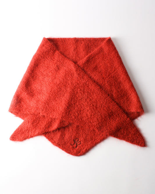 Maxi Triangle Scarf Alpaca Blend Red