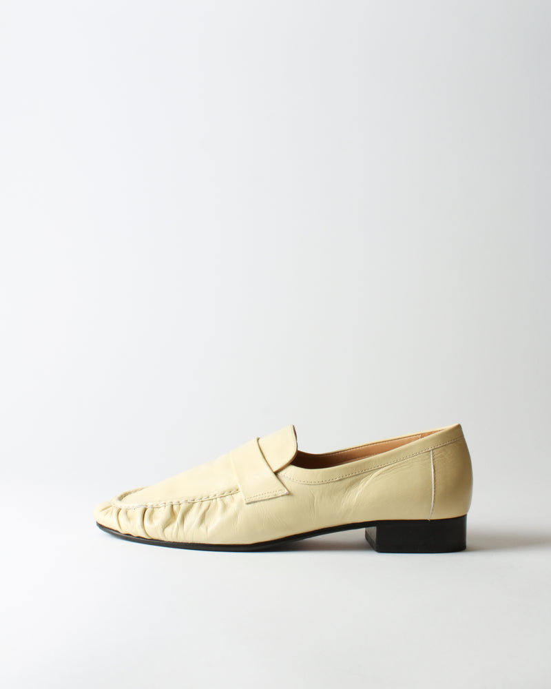 Ruched Loafer Leather Butter