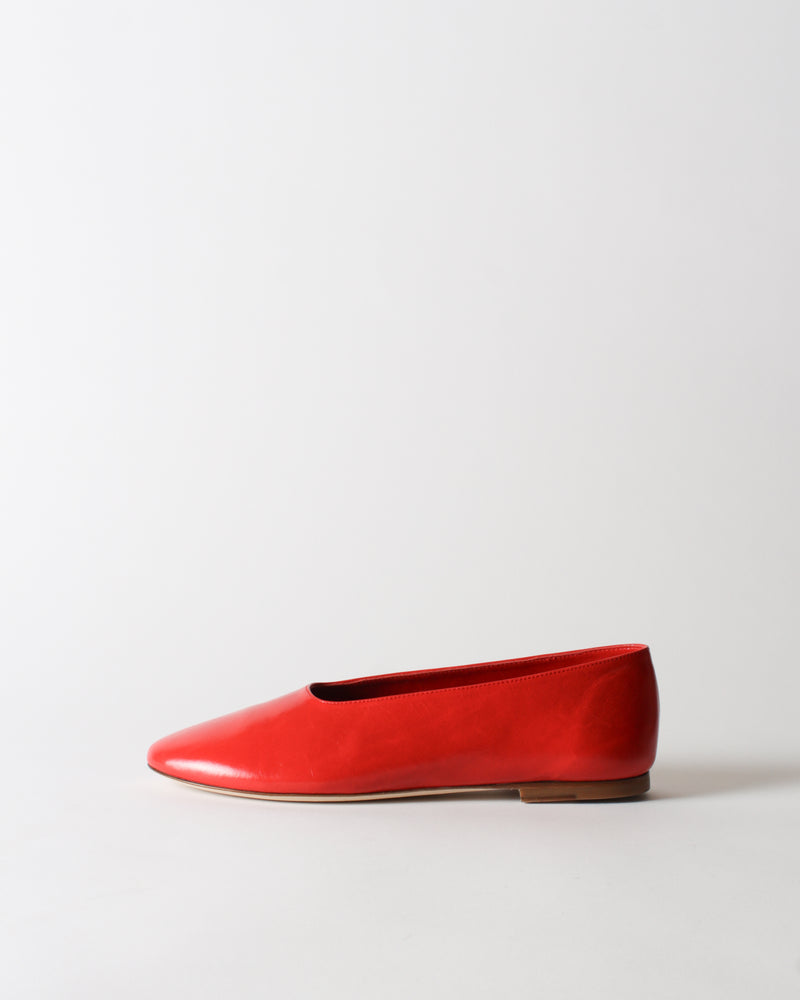 Soft Flat Leather Rosso