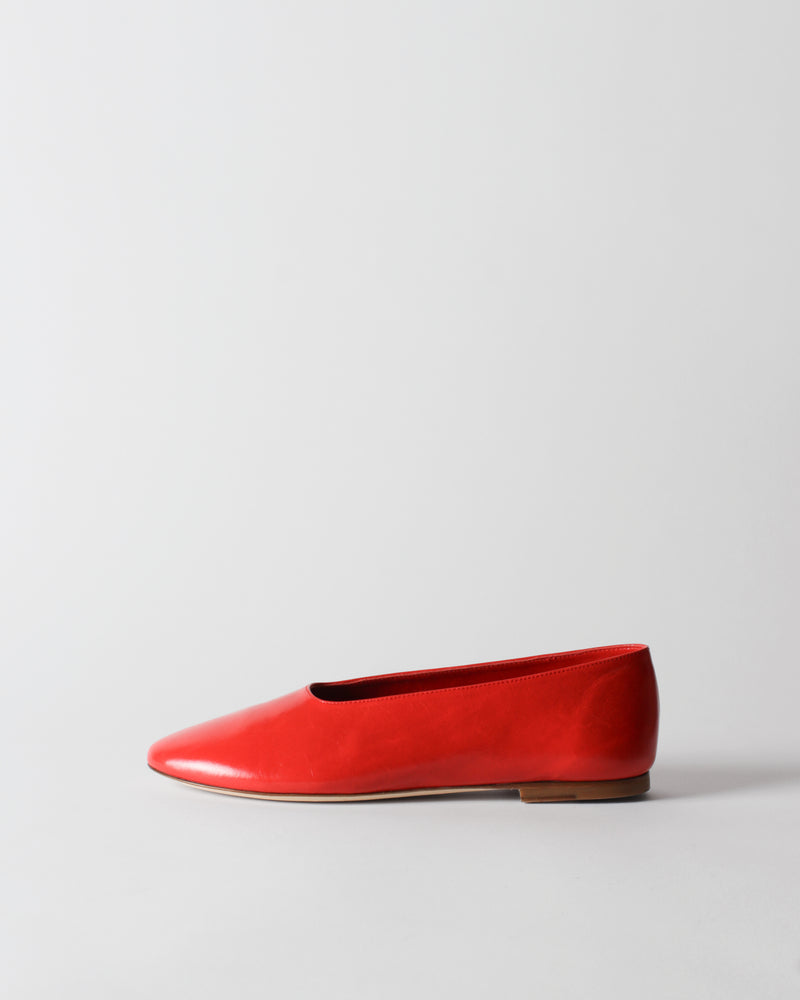 Soft Flat Leather Rosso