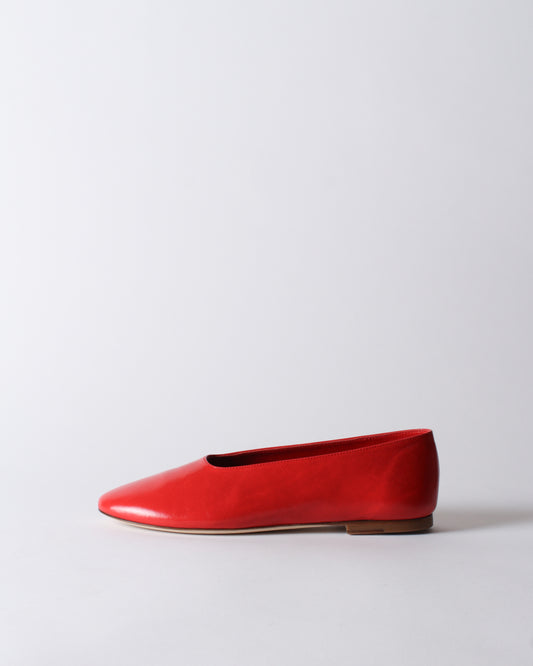 Soft Flat Leather Rosso