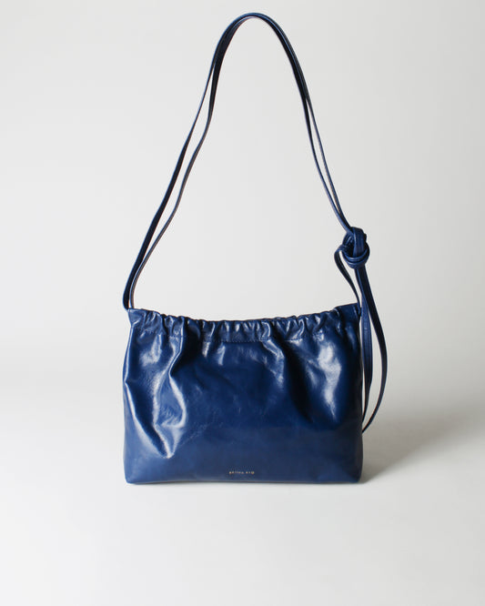 Camila Crossbody Tote Leather Blue