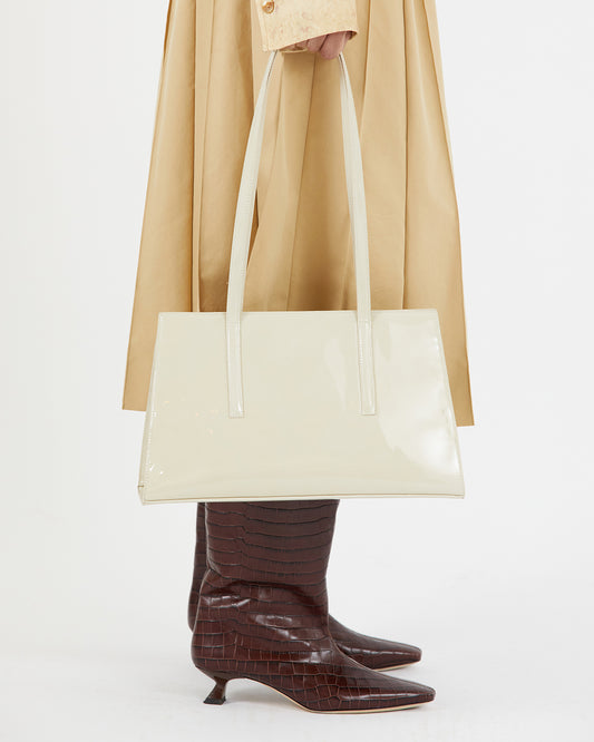 Erin Tote Patent Leather Cream