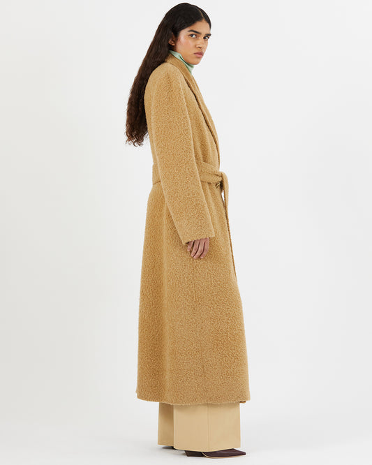 Gracie Coat Alpaca Wool Blend Camel