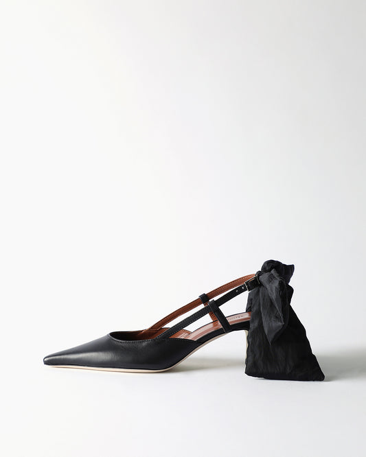 Lou Kitten Heels Leather Black