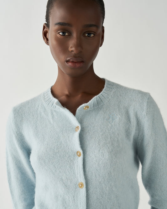Laurie Cardigan Alpaca Blend Blue