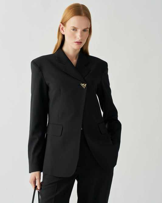 Lina Jacket Wool Suiting Black