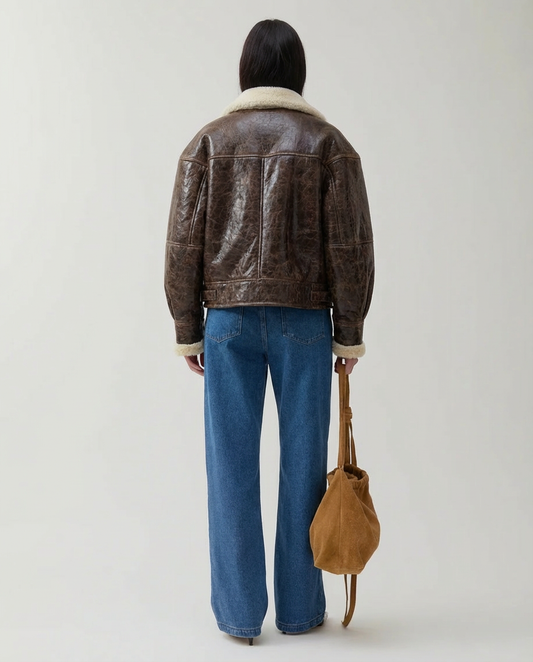 Jordan Jacket Shearling Brown