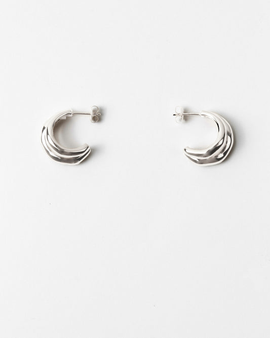 Double Hoops Silver Plated