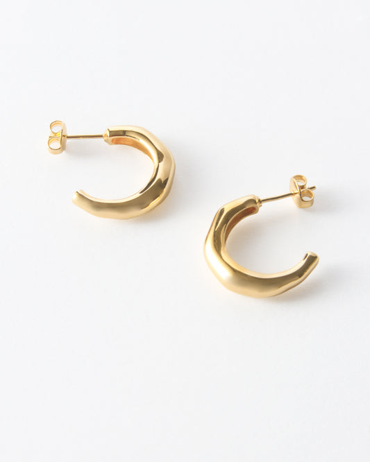 Large Hoops Gold Plated