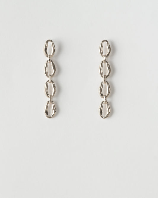 Munch x Rejina Pyo Molten Chain Earrings Silver Plated