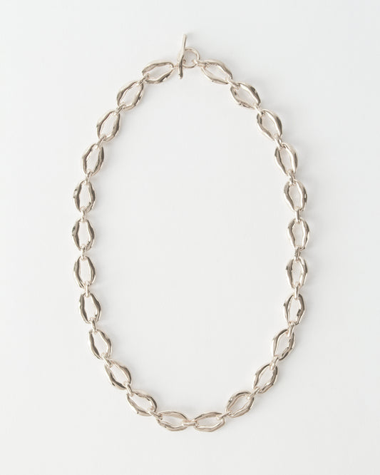 Munch x Rejina Pyo Grand Molten Chain Necklace Silver Plated