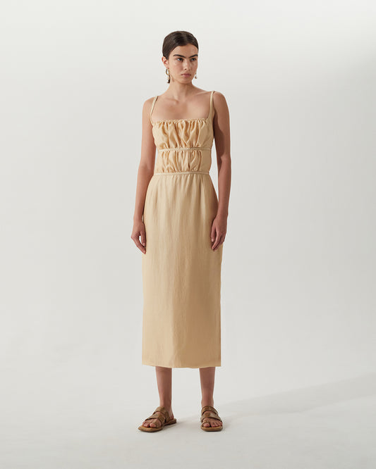 Nym Dress Tencel Blend Tan