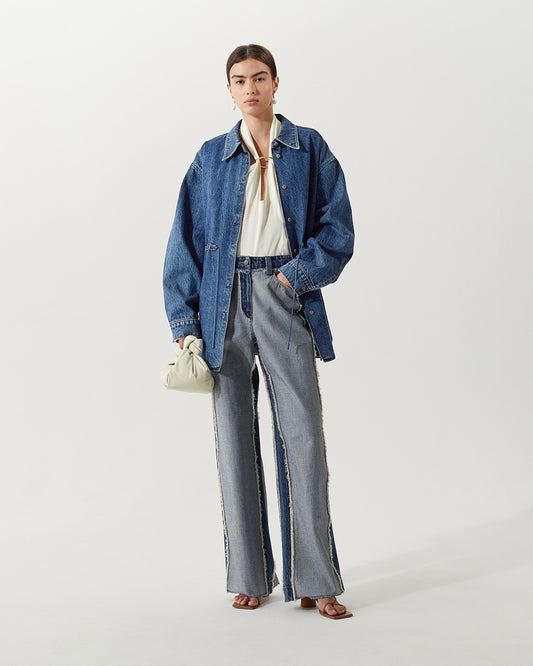 Jolene Shirt Organic Cotton Denim Washed Blue