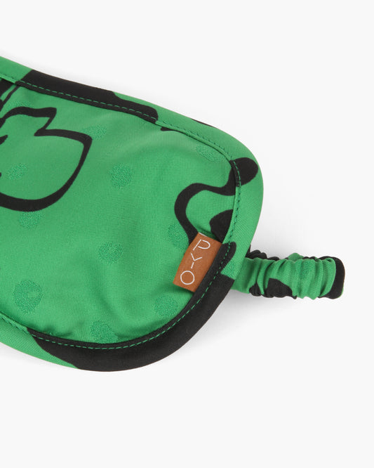 Eye Mask Satin Print Green