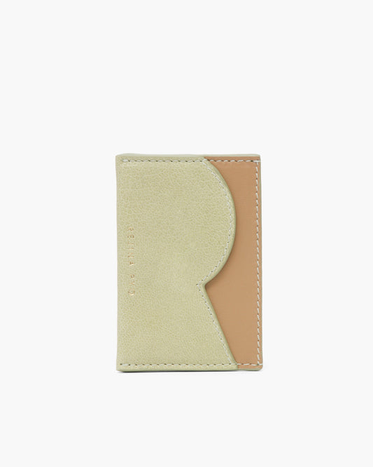 RP Card Holder Leather Citrus Green + Nappa Almond