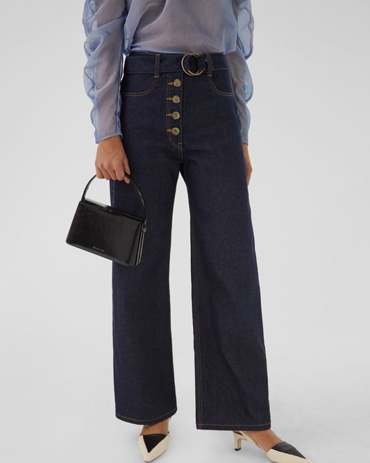 Emily Jeans Cotton Denim Dark Blue