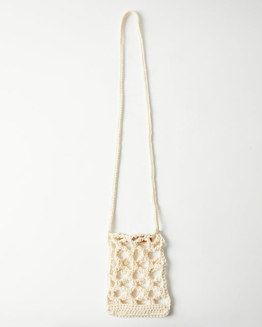 Crochet Phone Sling Organic Cotton Beige